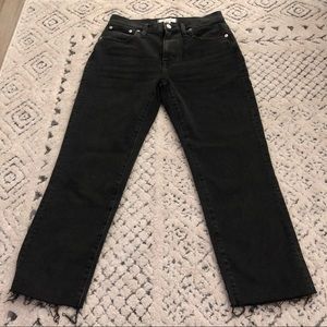 Madewell Black High-Rise Slim Crop BoyJean